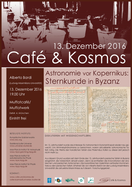 Café und Kosmos im Dezember 2016